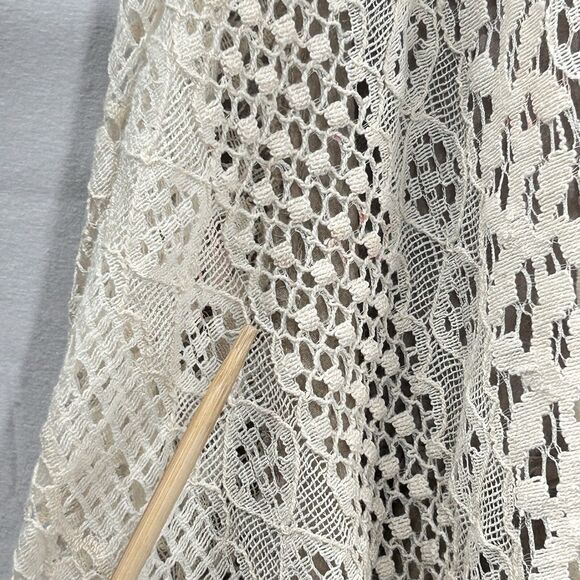 Oddy 100% Cotton‎ Skirt Beige Lace Accent Womens Medium Boutique Boho Tea Length - Picture 12 of 12